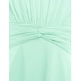 thumbnail image 6 of Manyakai Kids Sleeveless Knotted Waist Flower Girl Dress Ruched Chiffon Wedding Birthday Party Gown Mint Green 14, 6 of 7
