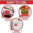 thumbnail image 3 of 3 pc Microwavable Cooker with Food Storage- XMAS Holiday Cooking Made Easy- Removable Strainer & Locking Steam Vent Lid- BPA Free, Fridge & Freezer Safe | 1.3 Liters, 3 of 5