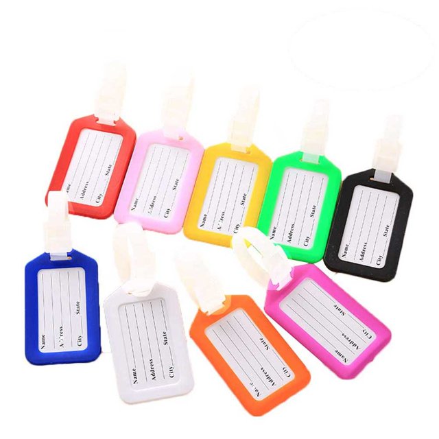 8 Pcs Étiquette de Bagage Sac à Main Étiquette d'Identité Étiquette de Valise Support de Nom pour Voyager (Couleur Aléatoire)