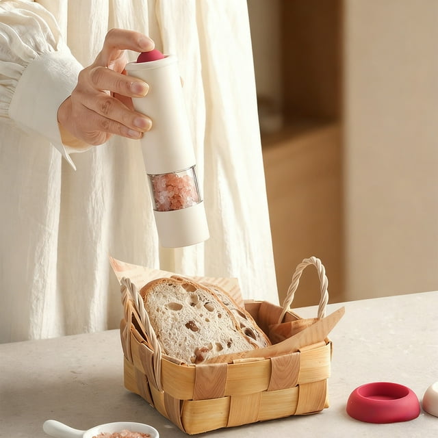 ERK Moulin à Poivre Automatique Rechargeable avec Grossièreté Réglable