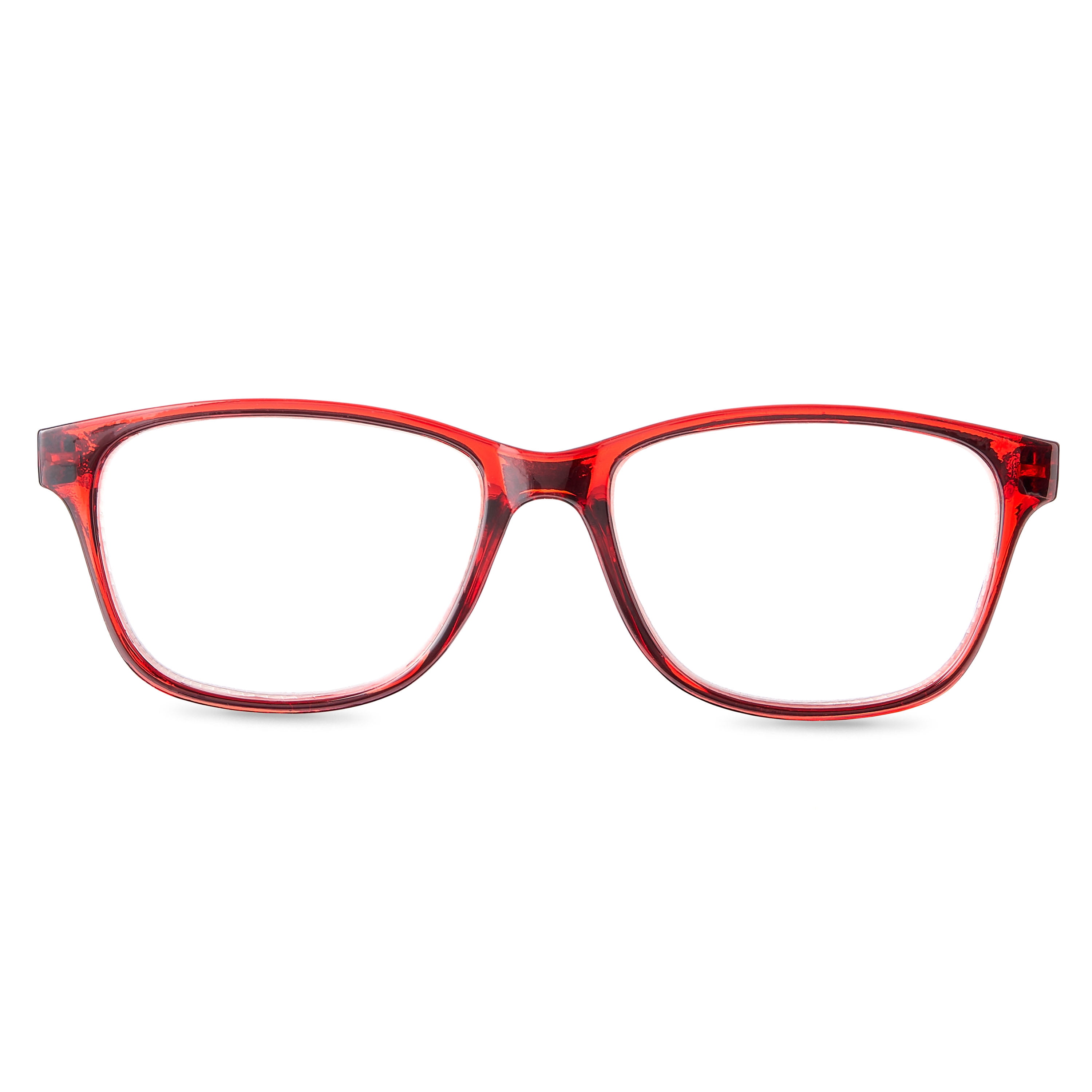 (2 pack) Equate Women's Flora Reading Glasses with Case, Red, +1.50