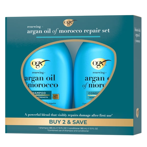 OGX Renewing Argan Oil of Morocco Shampoo & Conditioner Set, 2 x 13 fl. oz