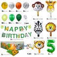 thumbnail image 2 of BIRLON 5 Year Old Boy Birthday Decorations, Boy 5th Jungle Safari Birthday Balloons, Happy Birthday Banner, Pack of 60, 2 of 5