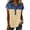 Beige, variant on Womens Denim Shirt Summer Tops Dressy Casual Collar Button V Neck Henley Shirt Fashion Patchwork Western Going Out Blouses