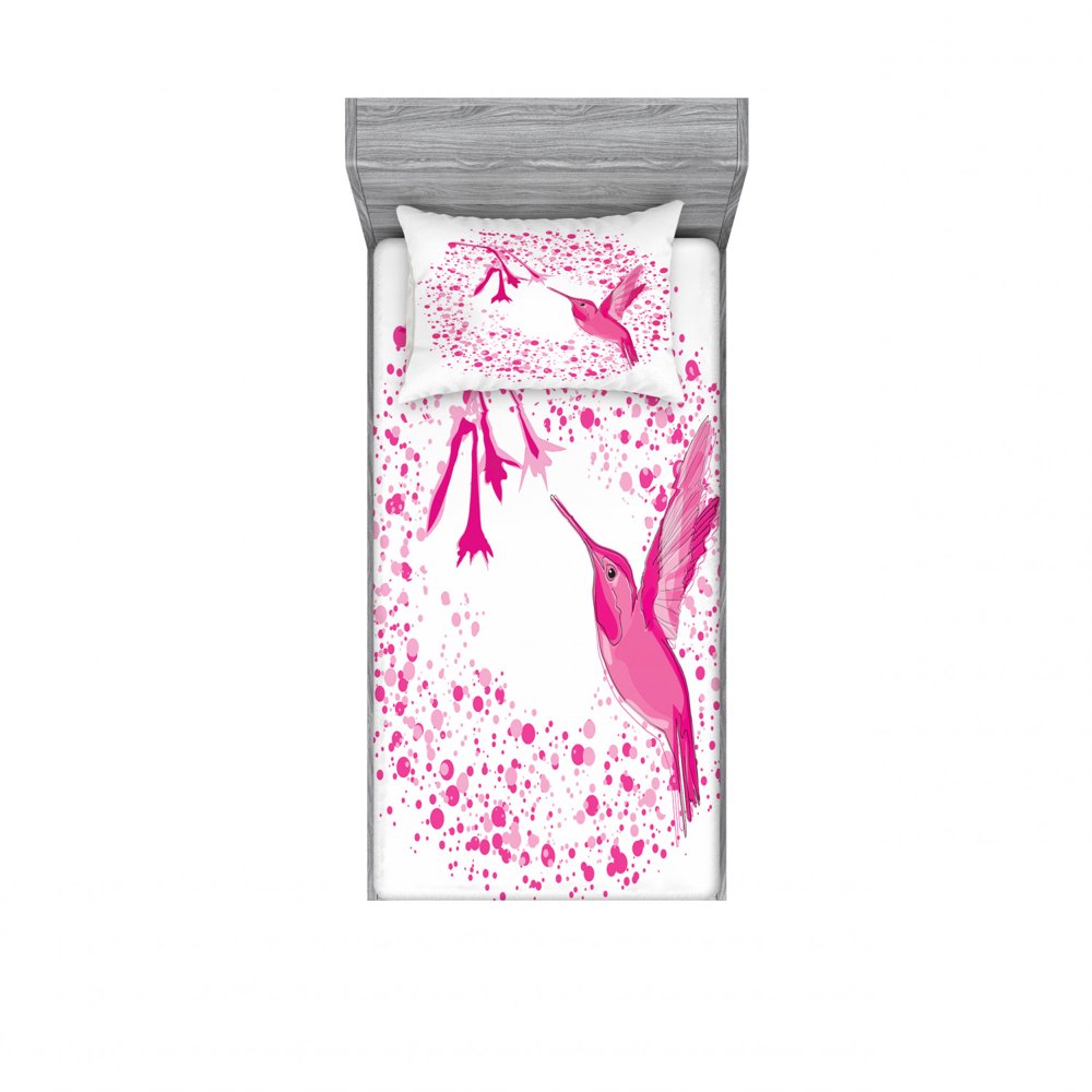 Hummingbird Bedding Set with Sheet & Covers, Hummingbird Flies to the