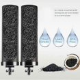 thumbnail image 2 of 25-26 2 Pack Replacement Water Filters, 2.25" X 9.75" Activated Carbon Filter, Black Replacement Purification Elements, 2 of 5