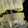 thumbnail image 2 of 14k Gold Plated Best Grillz Four Row Bling Teeth 4 Rows Bottom Hip Hop Grills, 2 of 6
