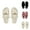 White, variant on Slippers for Women 2025 Fall Winter Plush Cozy Open Toe Slip On Slides Indoor House Slippers