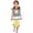 Yellow, variant on Kids Girls Daisy Flower Stripe Shirt Bow Pant Set Outfit Summer Clothes Short Sleeve Tops Round Neck Collar Botton Printed Short Pants Sets Black 7-8 Years