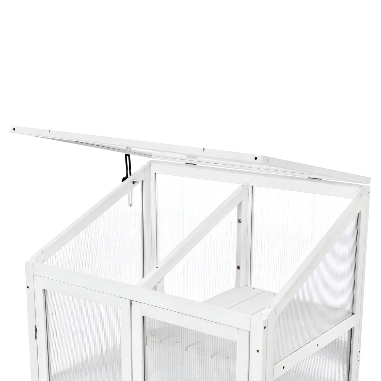 Harper & Bright Designs 31.5” x 22.4” x 62” Cold Frame Greenhouse, Wheels and Adjustable Shelves