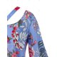 thumbnail image 3 of Más el tamaño de la impresión floral del recorte de la blusa Rosegal Blusas Tallas Grandes, 3 of 5