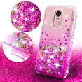 thumbnail image 2 of Compatible for LG Stylo 4 Case, LG Q Stylus Case, with [Temper Glass Screen Protector] SOGA Diamond Liquid Quicksand Cover Cute Girl Women Phone Case LG Q710 - Clear/Pink, 2 of 6