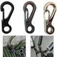thumbnail image 7 of 10Pcs/Set Carabiner Mini D-Ring Buckle Stainless Steel Key Buckle Snap Spring Clip Hook Small And Light Outdoor Climbing Utility Black, 7 of 7