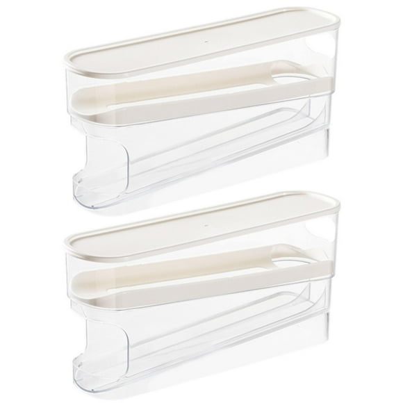 Ggdda Egg Holder for Fridge Automatic Rolling Refrigerator Egg Storage Box Space Saving Egg Dispenser Suitable for Refrigerator Storage Box with Lid Refrigerator Egg Rack Kitchen Gadgets (Clearance)