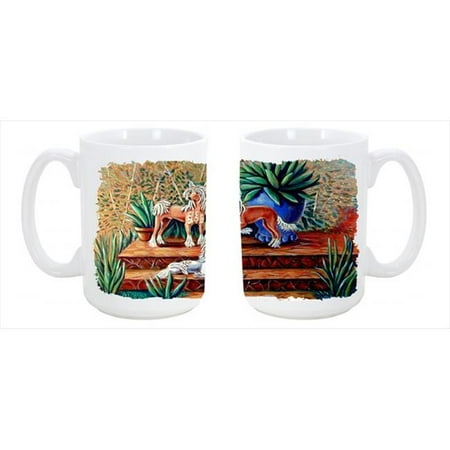 

Chinese Crested Dishwasher Safe Microwavable Ceramic Coffee Mug 15 oz.