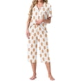 thumbnail image 3 of MINTREUS Pajama Sets for Women Notch Knit Top and Capri Pants Pjs Soft Lounge Sets, 2 Piece, Sizes M-3X, 3 of 7