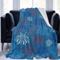 thumbnail image 6 of Anckoeil Independence Day Printed Flannel Blanket Conditioning Blanket Sofa Blanket Nap Conditioning Sheet Blanket Holiday Gift, 6 of 8