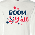 thumbnail image 4 of Inktastic 4th of July Boom Y'all with Red White and Blue Stars Long Sleeve T-Shirt, 4 of 5