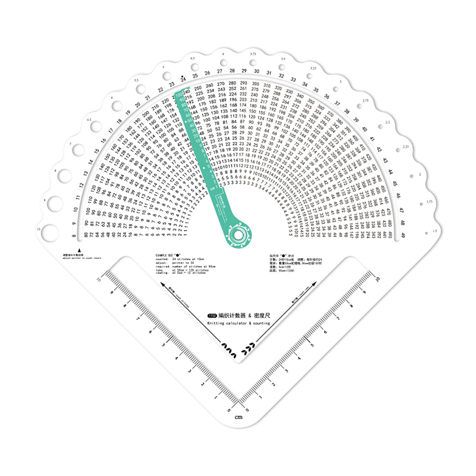 Biplut Knitting Gauge Converter Braiding Calculator Counting Ruler