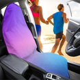 thumbnail image 3 of Bulopur Purple Print Front Car Seat Towel Universal Breathable Seat Protector for Beach Soft Non-Slip Towel for Summer Car Decor Fit SUV Sedan Truck, 3 of 8