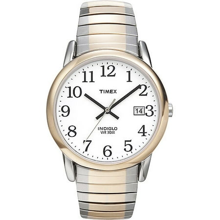 Timex Men's Easy Reader Watch, Two-Tone Stainless Steel Expansion Band