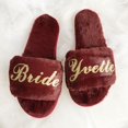 thumbnail image 3 of Sandalias Flurry personalizadas para mujer, sandalias de casa para mujer, regalo de cumpleaños, mejor amiga, boda, novia, dama de honor, regalos, 1 par, 3 of 4