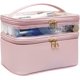 thumbnail image 1 of Bolsa de maquillaje,Bolsa organizadora grande de cuero de doble capa,Accesorios de viaje Bolsa de aseo esencial para dormitorio para mujer, 1 of 5