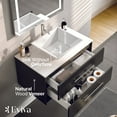 thumbnail image 4 of Totti Wave 30" Espresso Modern Bathroom Vanity w/ Super White Man-Made Stone Top & Sink, 4 of 7