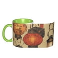 thumbnail image 4 of Lantern Old-School Coffee Mug Fun Custom Ceramic Mugs 11oz Green, 4 of 5
