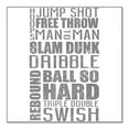 thumbnail image 1 of DistinctInk Custom Bumper Sticker - 8" x 8" Decorative Decal - White Background - Basketball Word Art Jump Shot Free Throw, 1 of 2
