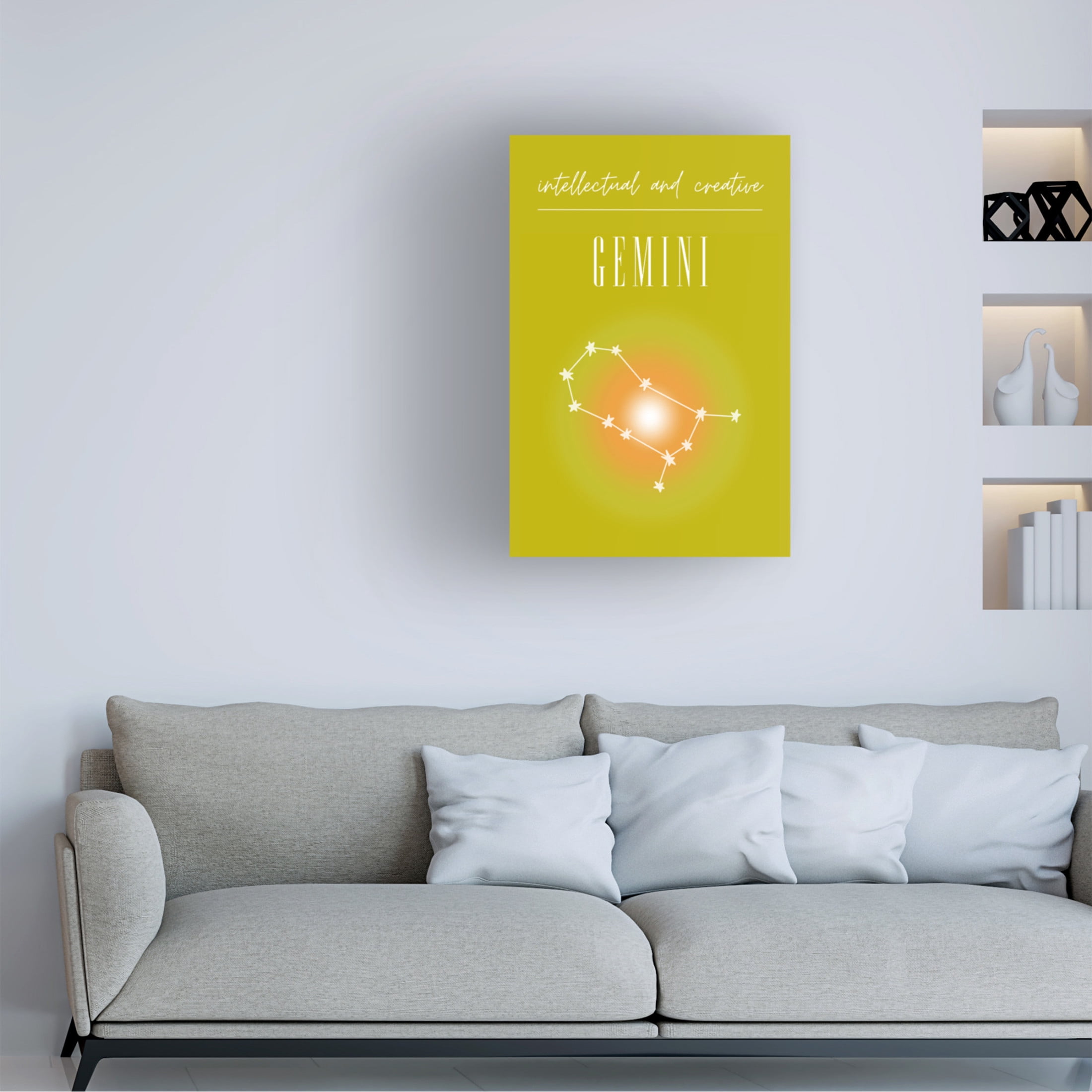 Trademark Fine Art Amelie Gemini Zodiac Print Art Canvas Wall Art