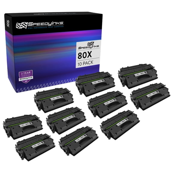 SPEEDYINKS Compatible Replacement for HP 80X Toner Cartridge CF280X 80A CF280A High Yield (Black, 10-Pack) For HP LaserJet 400 M401a, 400 M401dn, 400 M401dne, 400 M401dw, 400 M401n, 400 MFP M425dw