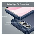 thumbnail image 6 of Rosebono Compatible With T-Mobile REVVL 8 / T Phone 3 Carbon Fiber Texture Pattern TPU Case (Navy), 6 of 6