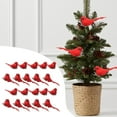 thumbnail image 1 of Adornos artificiales de pájaro rojo para , decorativos con clip, simulación realista de pájaro rojo, para jardineras de patio interior., 1 of 8