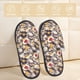 thumbnail image 2 of Balery lips record rock Skull Pantuflas de Casa de Felpa Silenciosas con Diseño Estampado, Zapatillas Cómodas Antideslizantes de Algodón para Interior-Medium, 2 of 8