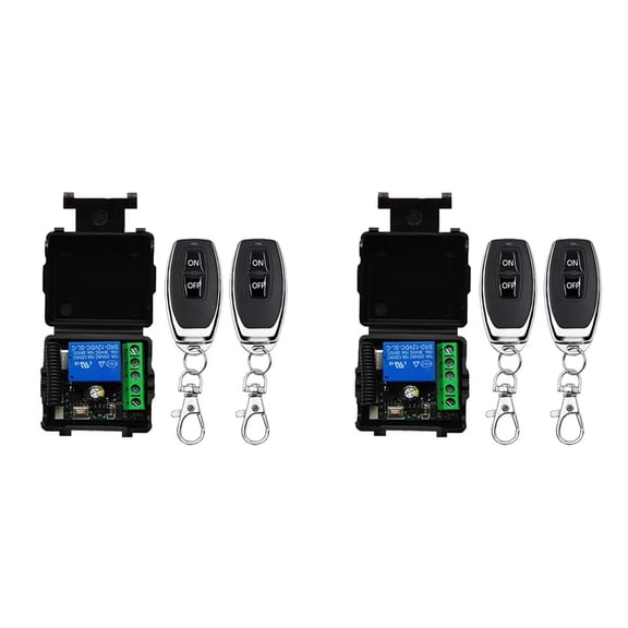 2X 433MHz Wireless Remote Control Switch  Relay 12V Remote Control Switch for Garage Door Motor Light Control