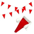 thumbnail image 1 of Banderines de color rojo sólido, banderas, banderines de bricolaje, decoraciones de fiesta para gran inauguración, cumpleaños de niños, celebración de eventos de fiesta (80 m), 1 of 5
