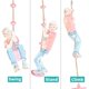 thumbnail image 5 of Swing Climbing Rope for Kids, 6.5ft Climbing Rope with Platforms Disc Swing Rope with Tree Strap Swing Rope Sets for Backyard Outdoor Disk Seat for Swingset Play & Swing Sets for Kids, Red, 5 of 5