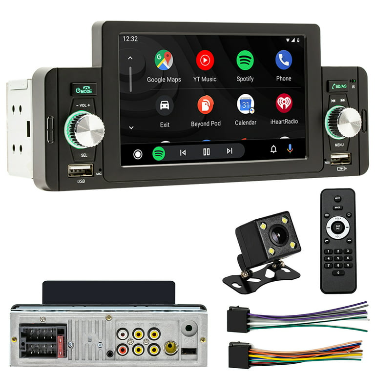Single Din 5.1 Apple CarPlay Android Auto Car Radio MP5 Player Bluetooth 3- USB