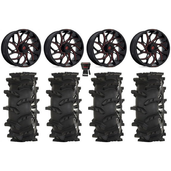 Fuel Runner 20" Wheels Red 35" Outlaw Max Tires Polaris RZR XP 1000 / PRO XP / Ranger XP 900/1000