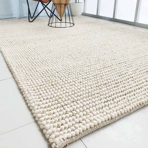 Handmade Ramsha Natural Color Home Decor Woven Rug - SRN 027