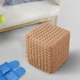thumbnail image 4 of YWMJZEU Elastic Ottoman Cover Ottoman Protector Square Removable Comfortable Soft Living New Light Coffee, 4 of 8