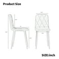 thumbnail image 6 of PORKISS Dining Table Set for 4, 5 PC Kitchen Table Set with Faux Marble Tabletop and 4 PU Leather Upholstered Chairs, Square Kitchen Table and Chairs, Dining Set for Dining Room, Black, 6 of 13