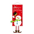 thumbnail image 2 of Feliz Navidad Decoración Muñeco de nieve Papá Noel Banner Banner Decoración para colgar en la pared $ Adornos navideños Innovación Tela de pared $ Arreglo de escena Decoraciones navideñas Banderas, 2 of 3
