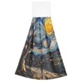 thumbnail image 7 of Yayeee Kitchen Hanging Hand Towels Set of 2 with Loop Bathroom Absorbent Tie Towel, Swirling Starry Sky, 7 of 7