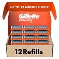 thumbnail image 1 of Recambios para cuchillas de afeitar Gillette Fusion 5 para hombre, 12 unidades, 1 of 8