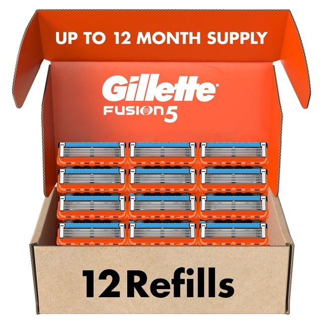 Recambios para cuchillas de afeitar Gillette Fusion 5 para hombre, 12 unidades