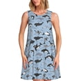 thumbnail image 1 of Fotbe Dolphins Vestido de Verano sin Mangas para Mujer – Vestido Midi Línea A, Estilo Camiseta Floral, Vestido Playero Casual y Fluido, 1 of 7