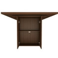 thumbnail image 6 of 78 Inch Walnut Dining Table with Storage Base Natural Wood Veneer MDF Farmhouse Rectangular Table Seats 6 Modern Rustic Kitchen Dining Room Table, 6 of 17
