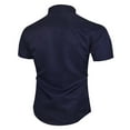 thumbnail image 3 of cllios Mens Short Sleeve Dress Shirts Wrinkle Free Solid Button Down T Shirts Summer Business Casual Formal Shirt Regular Big and Tall Dress Shirts, 3 of 3